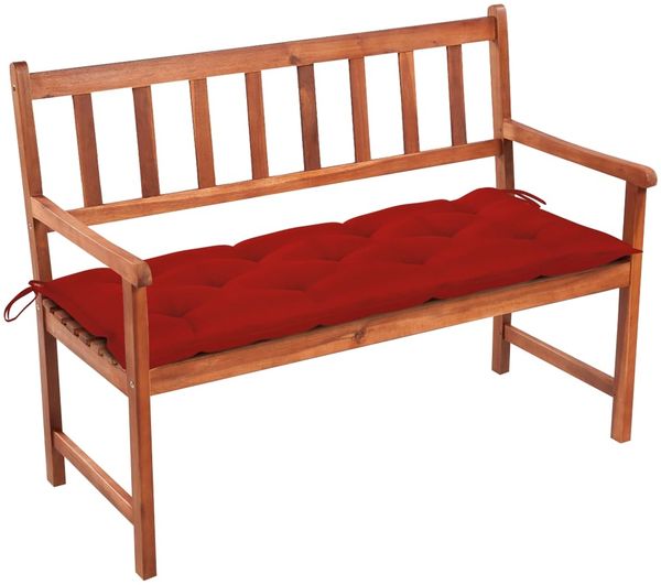 vidaXL Gartenbank mit Auflage 120 cm Massivholz Akazie 3063789