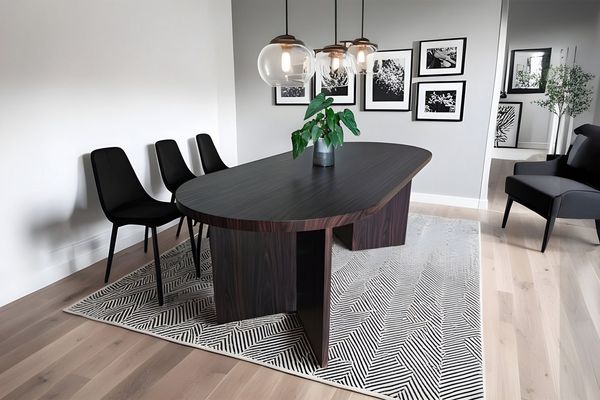 SAM® Esstisch Ova, ovale Tischplatte, V-Form, verschiedene Holz-Optiken
