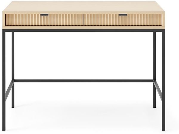Bettso 'Nova' Schminktisch mit 2 Schubladen, geriffelte Fronten, Holzwerkstoff Vicenza Eiche 83x78x104 cm Bild 4