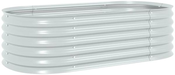 vidaXL Garten-Hochbeet 160x80x44 cm Verzinkter Stahl Silbern 45519 Bild 2