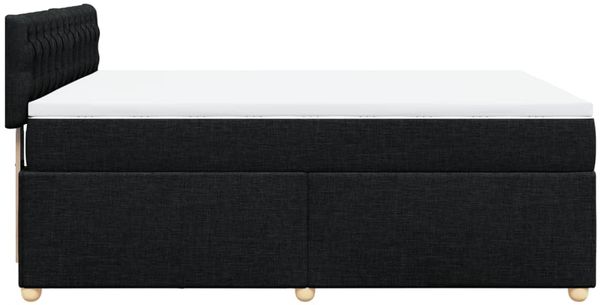 vidaXL Boxspringbett mit Matratze Schwarz 160x200 cm Stoff 3289040 Bild 7