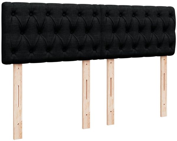 vidaXL Boxspringbett mit Matratze Schwarz 160x200 cm Stoff 3289040 Bild 12