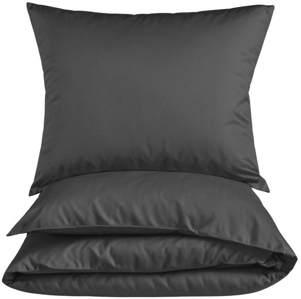 Carpe Sonno Bettwäsche Mikrofaser Bettwäsche 135x200 155x220 200x200 Einfarbig Atmungsaktiv, Mikrofaser, 3 teilig, Uni Bettbezug 200x200 Anthrazit - Super soft & Oeko-Tex Zertifiziert