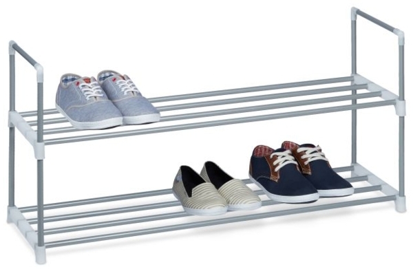 2 x Schuhregal Metall 2 Etagen