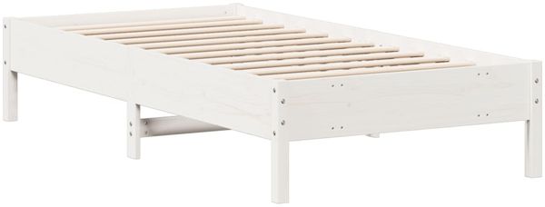vidaXL Massivholzbett ohne Matratze Weiß 90x190 cm Kiefernholz 842727 Bild 6