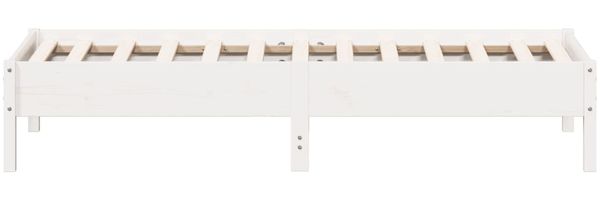vidaXL Massivholzbett ohne Matratze Weiß 90x190 cm Kiefernholz 842727 Bild 5