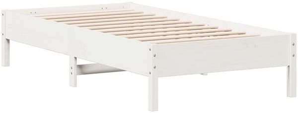 vidaXL Massivholzbett ohne Matratze Weiß 90x190 cm Kiefernholz 842727 Bild 2