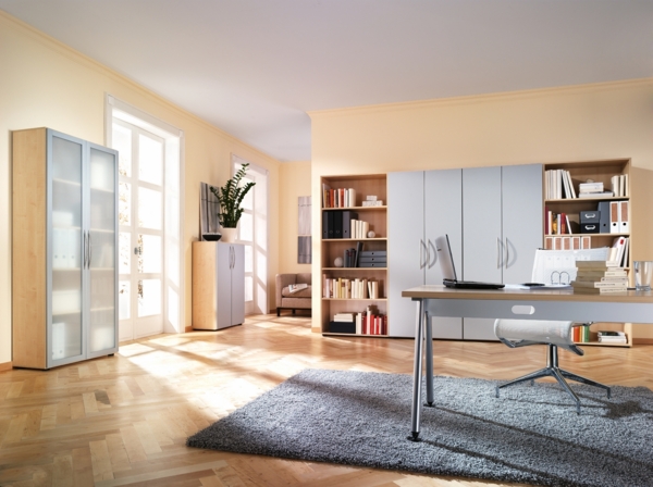 bümö manuell höhenverstellbarer Schreibtisch 180x80 cm in weiß - PC Tisch höhenverstellbar & groß, höhenverstellbarer Tisch Büro, großer Computertisch verstellbar, A-Serie, AS-19-W Bild 10