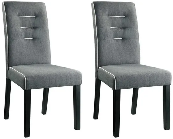 Stuhl 2er-Set Stoff GABELLE