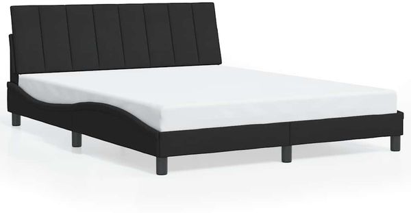 Doppelbett, Bettgestell Modernen ohne Matratze Schwarz 160x200 cm Samt d2629e