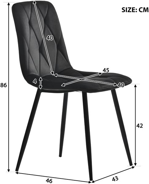 Essgruppe 5-teilig mit Esstisch 117×68 cm in Marmoroptik und 4 schwarzen Samtstühlen, moderner rechteckiger Küchentisch Set Bild 10
