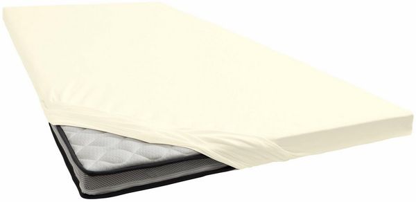 Janine Spannbettlaken TOPPER 5001, Jersey-Elasthan, Gummizug: rundum, (1 Stück), mit Rundumgummizug
