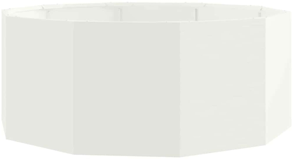 vidaXL Pflanzkübel Weiß 90 x 90 x 35 cm Stahl 883732
