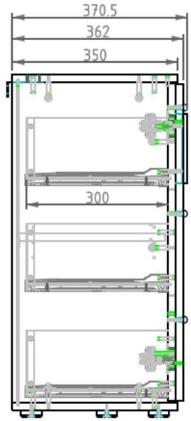 AX LIVING Kommode mit Schubladen Turell 2T3SZ – 120 cm, Weiß Bild 5