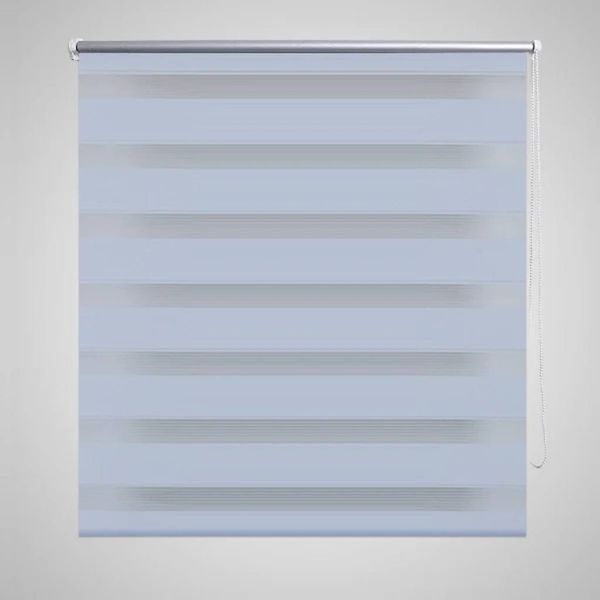 vidaXL Zebra-Rollo 140,9 x 175 cm, Stoffbreite 136,7 cm, Weiß 240222