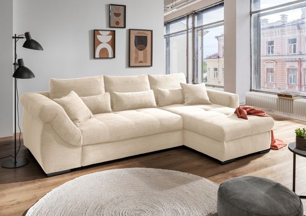 Entspanntes Wohnen: Das Sofa Federico von Benformato in verschiedenen Farben wählbar mit Schlaffunktion und Bettkasten