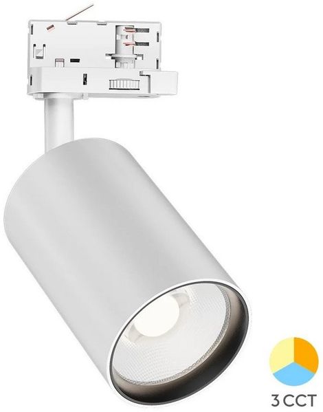 Mundotec Deckenstrahler LED Schienen-Strahler, 30W, weiß, CCT, 3 Phasen