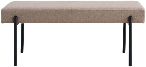 House Nordic Bank, Stein, schwarze Beine, 100x36x42,5 cm, HN1231
