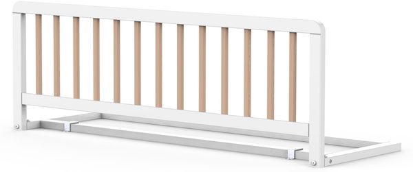Geuther Bettschutzgitter Holz | Rausfallschutz Bett für Kinder in 110 cm Länge| Bettgitter als Absturzsicherung Bett|Baby Rausfallschutz Elternbett, Rausfallschutz Kinderbett & Baby, Natur Weiß