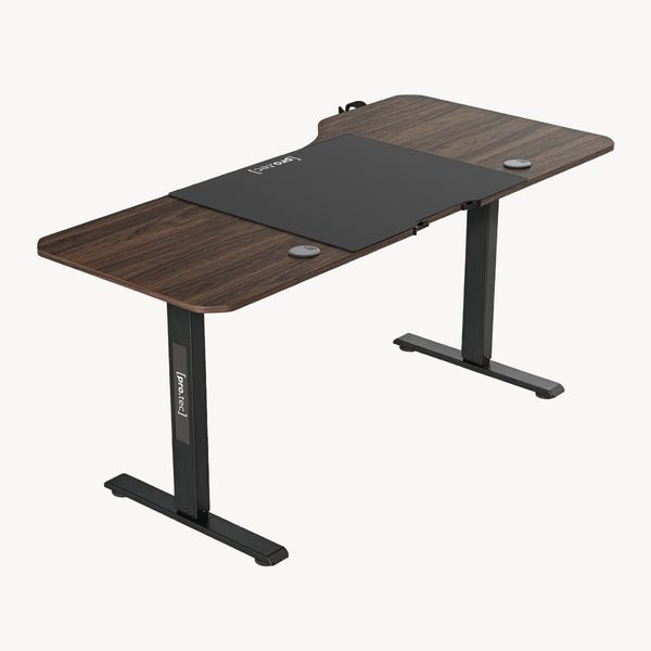 Höhenverstellbarer Tisch Stryn 160x75 cm Walnussoptik [pro. tec] Bild 5