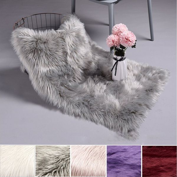 Sunicol Hochflor-Teppich Plüsch Fellteppich Langflor Teppiche Soft Sofamatte Wohnzimmer Deko, Shaggy Fußmatte Läufer Weich Matte für Schlafzimmer, Kinderzimme