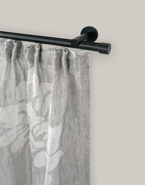 GARESA Gardinenstange ORNELLA, Ø 20 mm, 1-läufig, Wunschmaßlänge, verschraubt, Aluminium, Vorhanggarnitur, einfache Montage, verlängerbar, Wandmontage, Kappe
