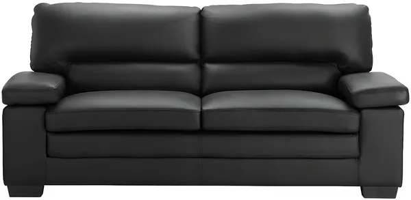 Vente-unique - MIMAS Sofa and armchair set Leder Schwarz - B 90 cm x H 96 cm x L 210 cm104 cm