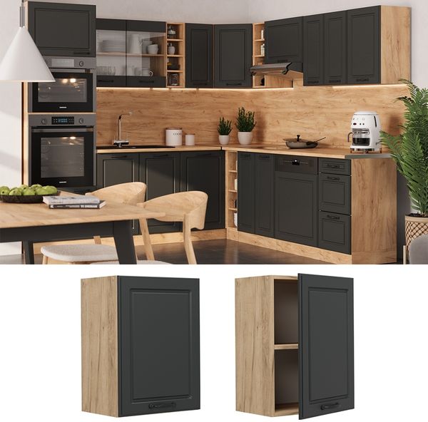 Hängeschrank R-Line Anthrazit Landhaus 45 cm Vicco Bild 2