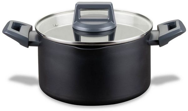Fackelmann Kochtopf Statement 20cm – Topf mit keramische Beschichtung – Recyceltes Aluminium mit Antihaft-Beschichtung – PFAS-frei, Hitzebeständiger Griff, Für alle Herdarten inklusive Induktion