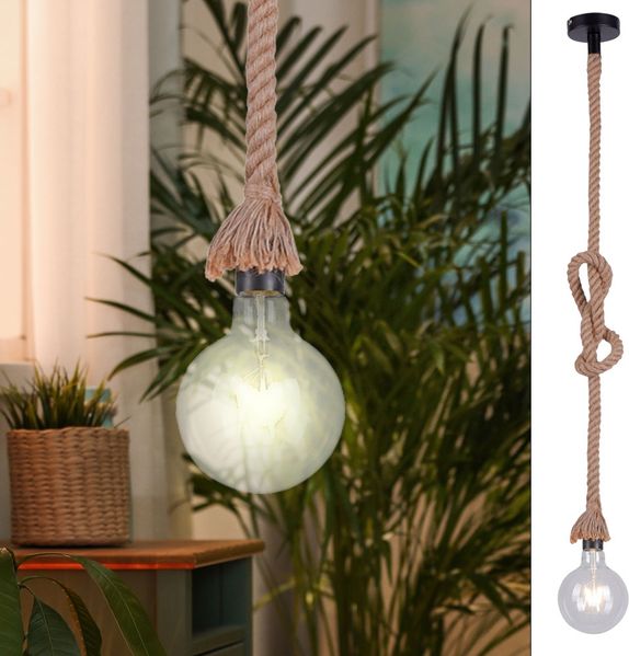 Pendellampe, Seil Design, H 120 cm, ROPE