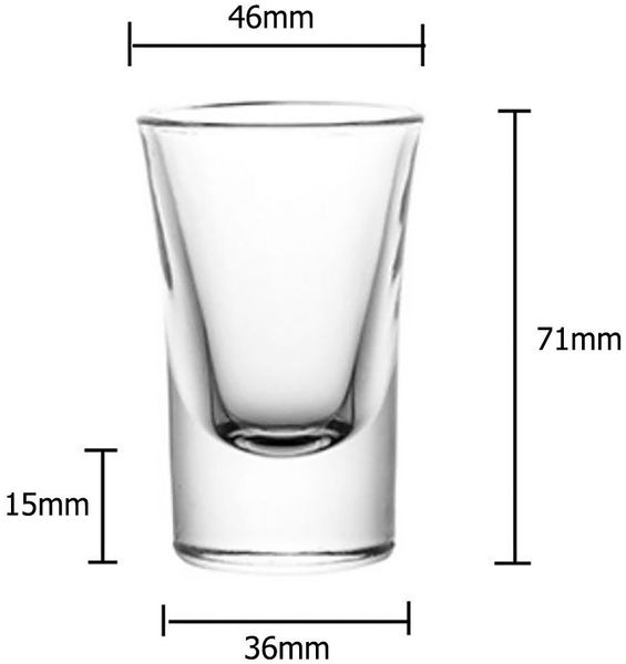 mixed24 Schnapsglas Schnapsgläser Sets 2cl 20ml 35ml Shotgläser Pinnchen Glas Stamper, 96-tlg.