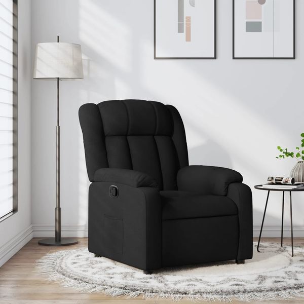 vidaXL Relaxsessel Schwarzer Stoff 3205774