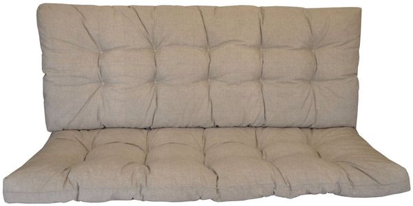 Rattani Sitzkissen Polster Kissen für Hollywoodschaukel 5 Größen soft grau