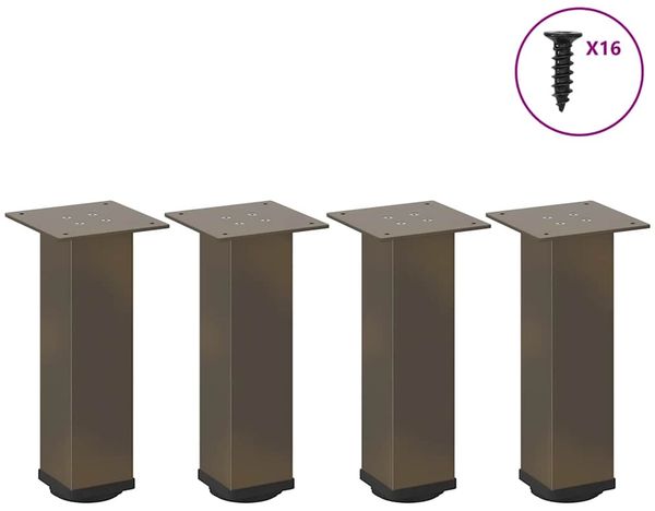 vidaXL Couchtischbeine 4 Stk. Naturstahl 30-32 cm Stahl 4012463