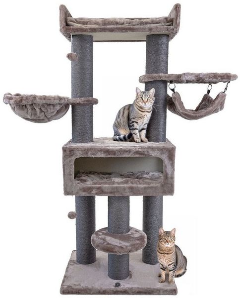 Canadian Cat Company Kratzbaum Kratzbaum Maple ca. 73 x 55 x 172 cm, stabiler Kratzbaum, Höhle, Hängematte, Liegemulde & dicken Kratzsäulen