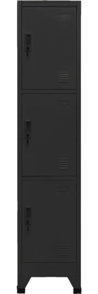 vidaXL Schließfachschrank Schwarz 38x45x180 cm Stahl 339782