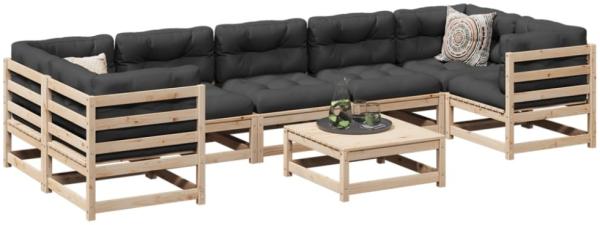 vidaXL 8-tlg. Garten-Sofagarnitur Massivholz Kiefer 3299331