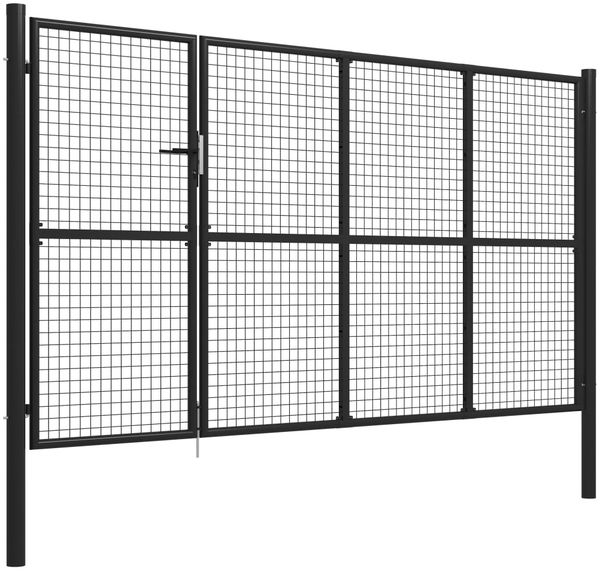 vidaXL Gartentor aus Stahl 350 x 150 cm Anthrazit 144325 Bild 2