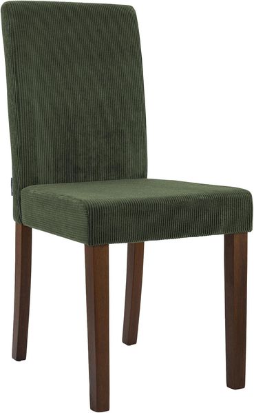 Esszimmerstuhl DALAN - Cord Grün 41x47x91 cm Antik-Dunkel | Essstühle Esszimmerstühle Küchenstühle Wohnzimmerstühle