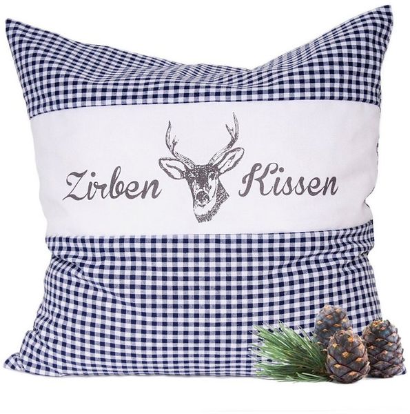 Dr. Berger Zirbenkissen Zirbenkissen Vichy Blau 40 x 40 cm