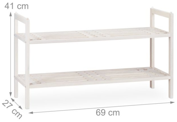 3 x Schuhregal stapelbar weiß 10038304 Bild 4