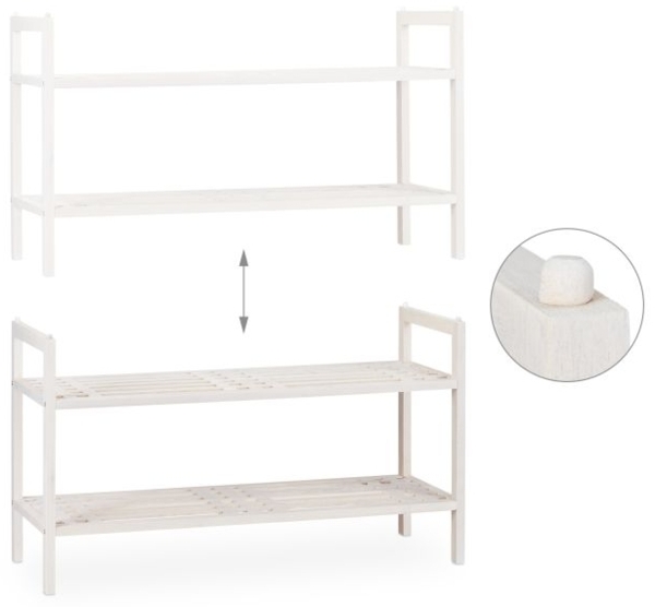 3 x Schuhregal stapelbar weiß 10038304 Bild 6