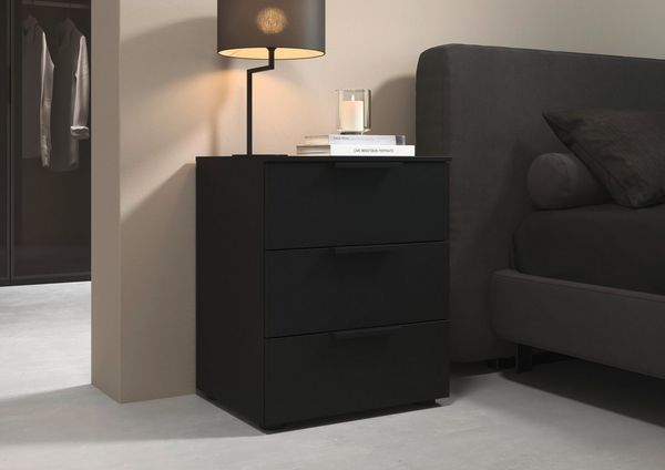 LeGer Home by Lena Gercke Nachtkommode Nachttisch Nachtschrank Nachtkonsole SERINA eleganter Eyecatcher, mit 3 Schubkästen sowie hochwertigen Metallgriffen MADE IN GERMANY