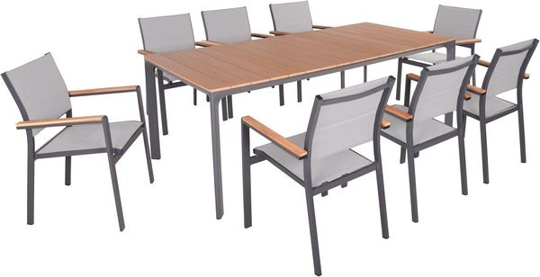 Garden Pleasure Garten-Essgruppe SILEA Set 03, (9-tlg)