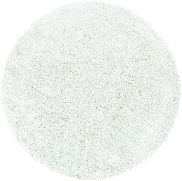 Soft-Shaggy Teppich FLUFFY WHITE 120 X 120cm Rund