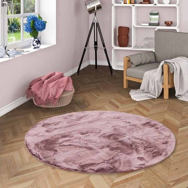 Pergamon Fellteppich Fellteppich Luxus Super Soft Plush Rund, Rund, Höhe: 25 mm Bild 1