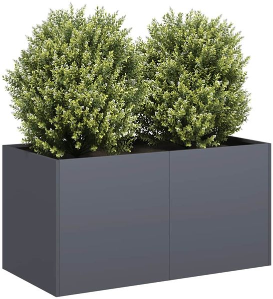 vidaXL Pflanzkübel Anthrazit 80x40x40 cm Kaltgewalzter Stahl 860670