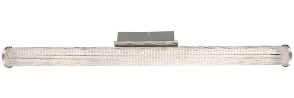 LED Deckenleuchte, Chrom, Glas, L 79,5 cm