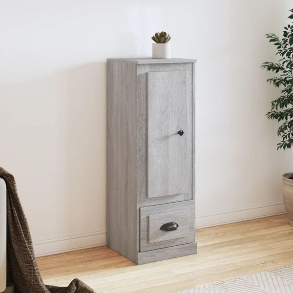 Highboard, BuffetSchrank, Büroschrank Grau Sonoma 36x35,5x103,5 cm Holzwerkstoff