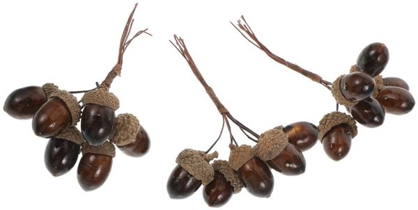 ABC 3-teiliges Weihnachtsdekoration-Set, für Weihnachten, braun, Kunststoff, 11 x 8 x 4 cm